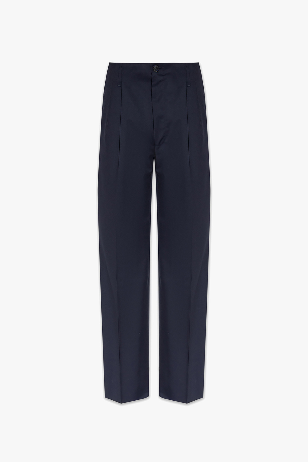 Navy blue 'Raf' wool pleat - front trousers Vivienne Westwood ...